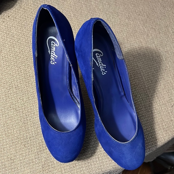 Candie's Shoes - Candies Platform Heels Pumps Blue - Size 8 GUC